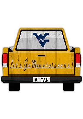 West Virginia Mountaineers Truck Back Cutout Sign - Blue