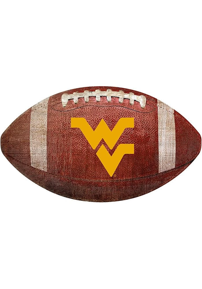 West Virginia Mountaineers Baseball Shaped Sign - Blue