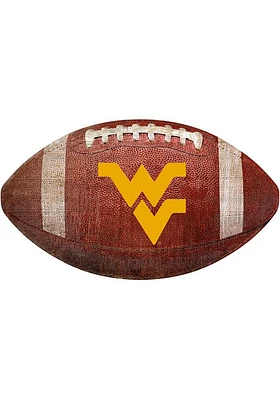 West Virginia Mountaineers Baseball Shaped Sign - Blue