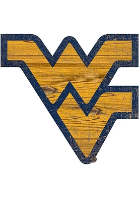 West Virginia Mountaineers Team Logo 8 Inch Cutout Sign - Blue