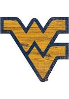 West Virginia Mountaineers Team Logo 8 Inch Cutout Sign - Blue