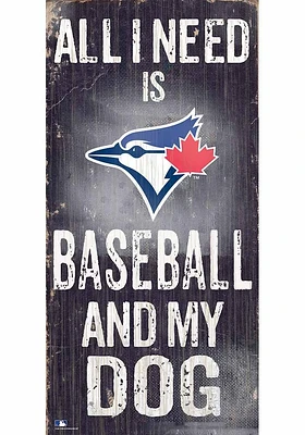 Toronto Blue Jays Baseball and My Dog Sign - Blue