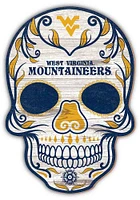 West Virginia Mountaineers 12 Inch Sugar Skull Sign - Blue