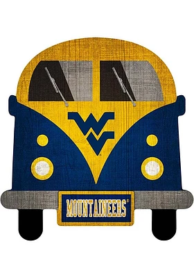 West Virginia Mountaineers Team Bus Sign - Blue