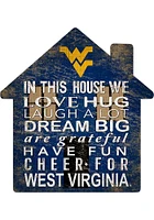 West Virginia Mountaineers 12 inch House Sign - Blue