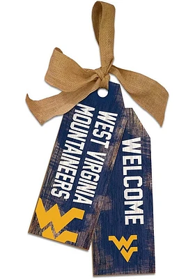 West Virginia Mountaineers Team Tags Sign - Blue