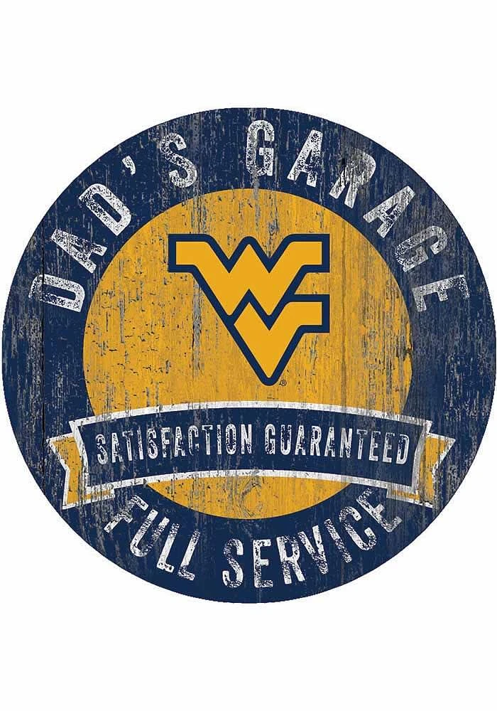 West Virginia Mountaineers Dads Garage Sign - Blue