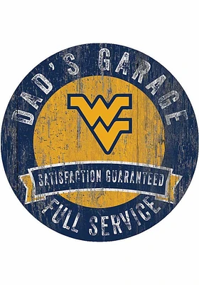 West Virginia Mountaineers Dads Garage Sign - Blue