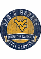 West Virginia Mountaineers Dads Garage Sign - Blue