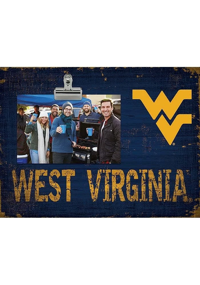 West Virginia Mountaineers Team Clip Picture Frame - Blue