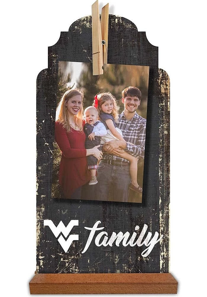 West Virginia Mountaineers Family Clothespin Sign - Blue