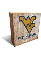 West Virginia Mountaineers Logo Block Sign - Blue