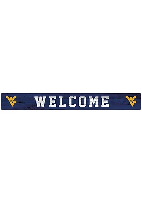 West Virginia Mountaineers Welcome Strip Sign - Blue