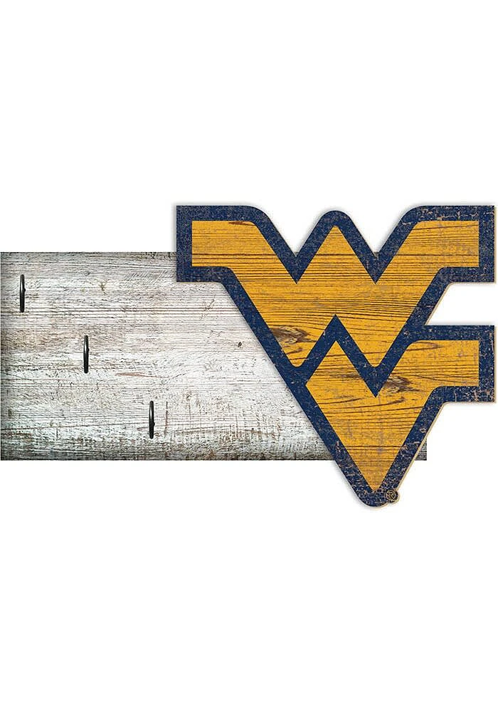 West Virginia Mountaineers Key Holder Sign - Blue