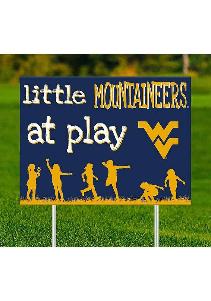 West Virginia Mountaineers Little Fans at Play Yard Sign - Blue