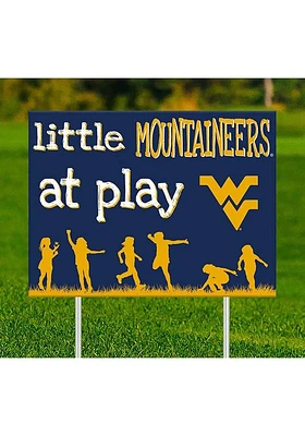 West Virginia Mountaineers Little Fans at Play Yard Sign - Blue