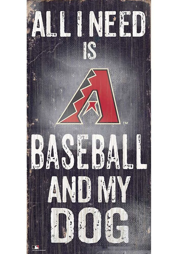 Arizona Diamondbacks Baseball and My Dog Sign - Red