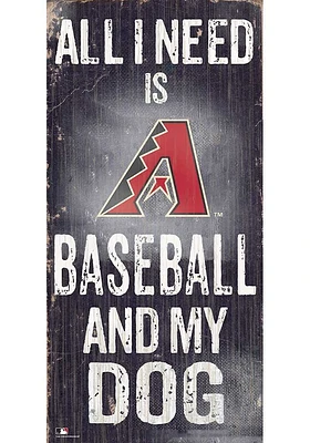Arizona Diamondbacks Baseball and My Dog Sign - Red
