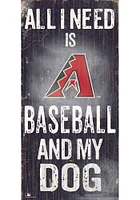 Arizona Diamondbacks Baseball and My Dog Sign - Red