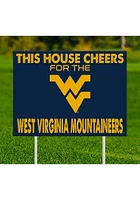 West Virginia Mountaineers This House Cheers For Yard Sign - Blue