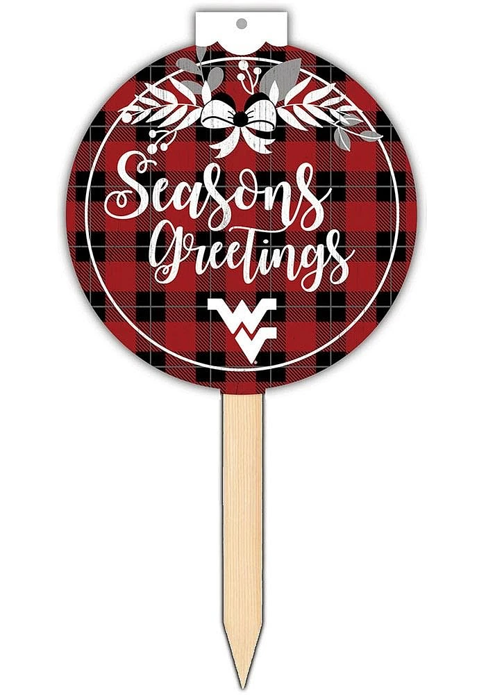 West Virginia Mountaineers Seasons Greetings Sign - Blue