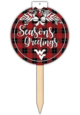 West Virginia Mountaineers Seasons Greetings Sign - Blue