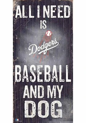 Los Angeles Dodgers Baseball and My Dog Sign - Blue