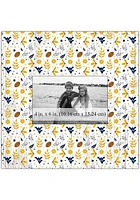 West Virginia Mountaineers Floral Pattern Picture Frame - Blue