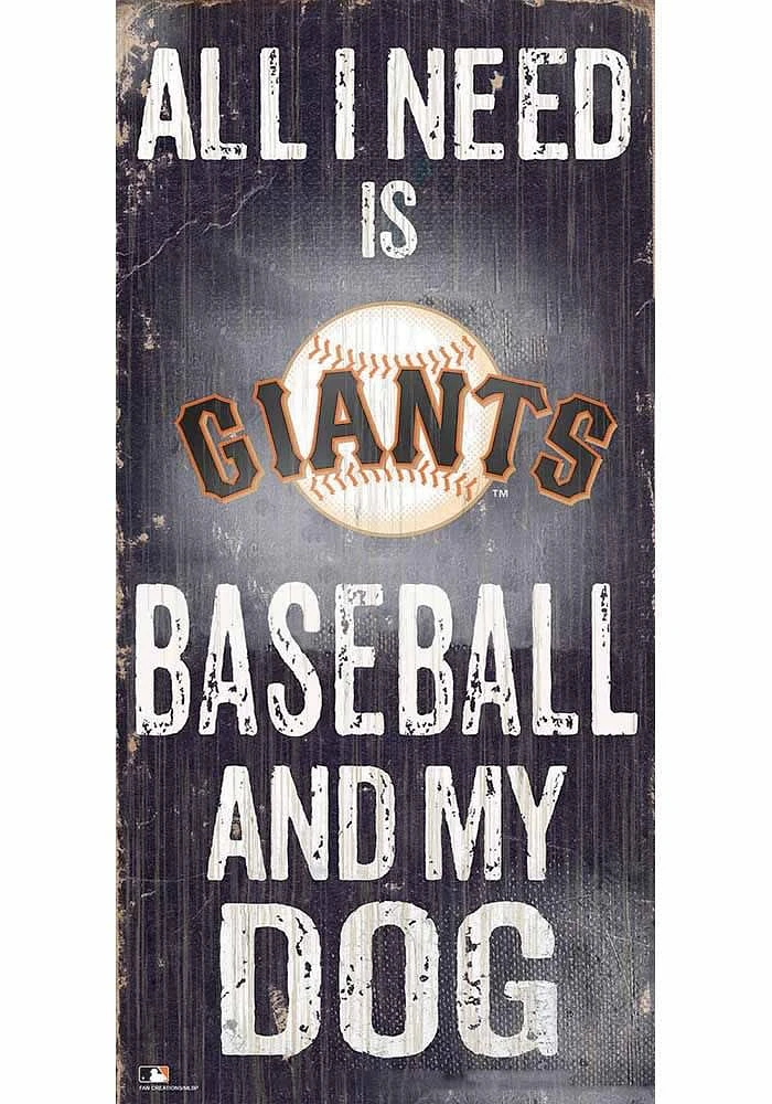San Francisco Giants Baseball and My Dog Sign - Orange