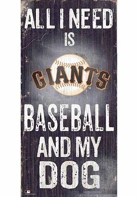 San Francisco Giants Baseball and My Dog Sign - Orange