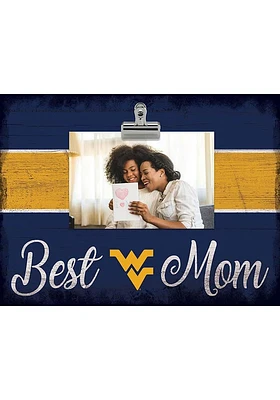 West Virginia Mountaineers Best Mom Clip Picture Frame - Blue