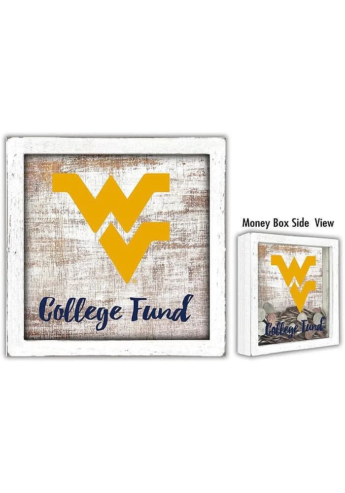 West Virginia Mountaineers College Fund Box Sign - Blue