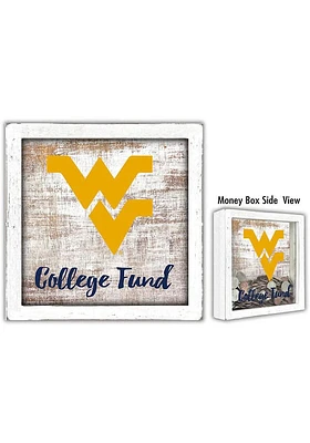 West Virginia Mountaineers College Fund Box Sign - Blue