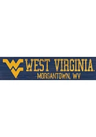 West Virginia Mountaineers 6x24 Sign - Blue