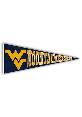 West Virginia Mountaineers Wood Pennant Sign - Blue