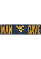 West Virginia Mountaineers Man Cave 6x24 Sign - Blue