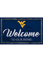 West Virginia Mountaineers Team Welcome 11x19 Sign - Blue