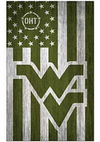 West Virginia Mountaineers 11x19 OHT Military Flag Sign - Blue