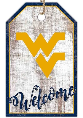 West Virginia Mountaineers Welcome Team Tag Sign - Blue