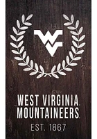 West Virginia Mountaineers Laurel Wreath Sign - Blue