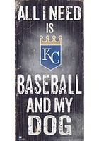Kansas City Royals Baseball and My Dog Sign - Blue