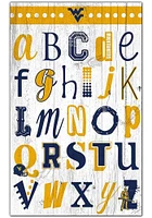 West Virginia Mountaineers Alphabet Sign - Blue