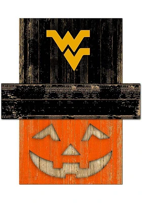 West Virginia Mountaineers Pumpkin Head Sign - Blue