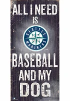 Seattle Mariners Baseball and My Dog Sign - Navy Blue