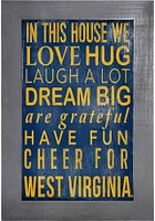 West Virginia Mountaineers In This House Picture Frame - Blue