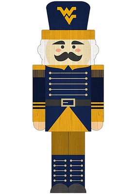 West Virginia Mountaineers 31 Inch Nutcracker Leaner Sign - Blue