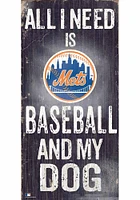 New York Mets Baseball and My Dog Sign - Blue