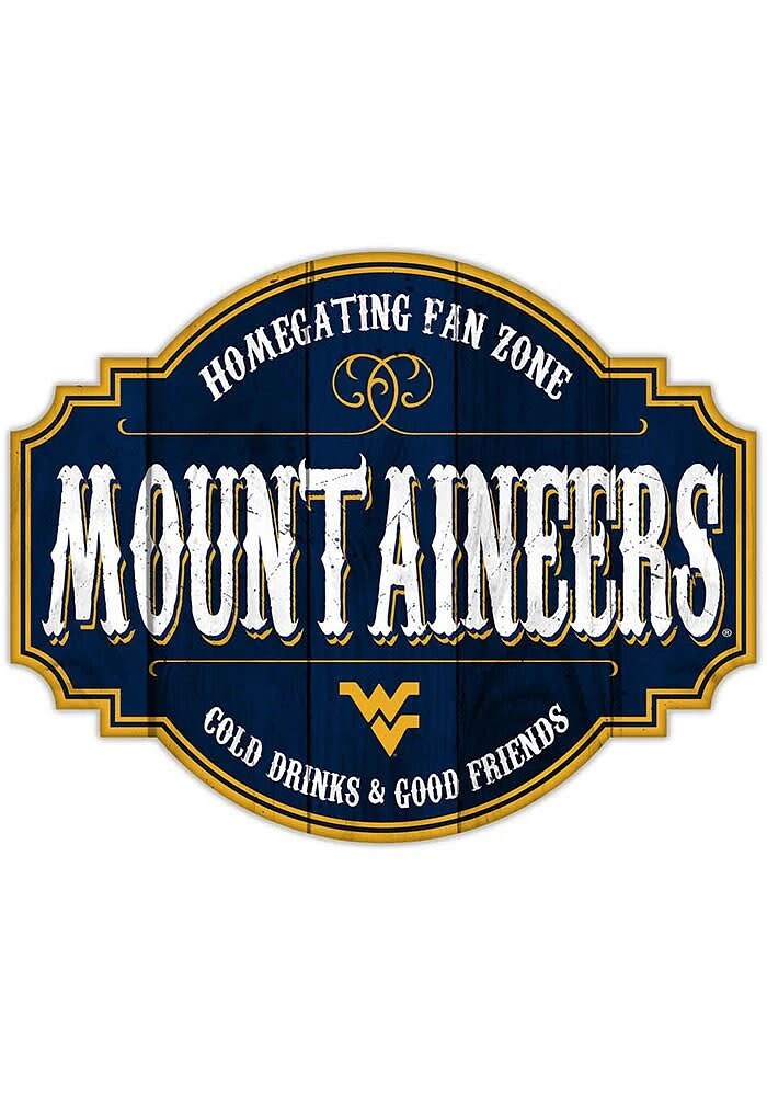 West Virginia Mountaineers 24 Inch Homegating Tavern Sign - Blue