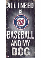 Washington Nationals Baseball and My Dog Sign - Red