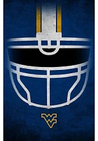 West Virginia Mountaineers Ghost Helmet 17x26 Sign - Blue